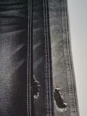 Αγορά 11.3oz Υπερ-μαλακό βαρύ βαμβακερό πολυεστέρας μαύρο/μαύρο υφασμάτινο τζιν JSD3250A για τζιν μόδας online manufacture