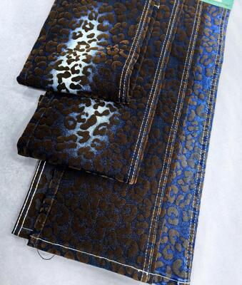 Αγορά Brown Leopard Print Twill Style Denim Fabric For Jacket Or Coat  10.5oz 70%Cotton online manufacture