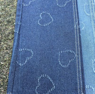 Χωρίς τέντωμα βαρύ βάρος σχήμα καρδιάς Blue Denim ύφασμα 10.6oz
